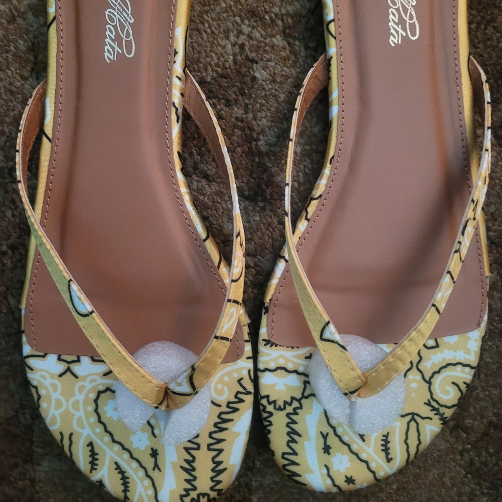 Yellow Paisley Sandals